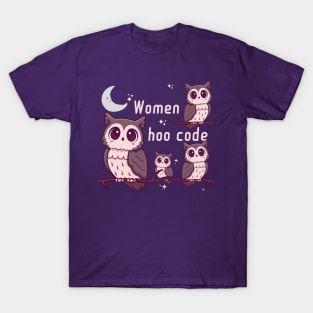 Women hoo code cute owls T-Shirt